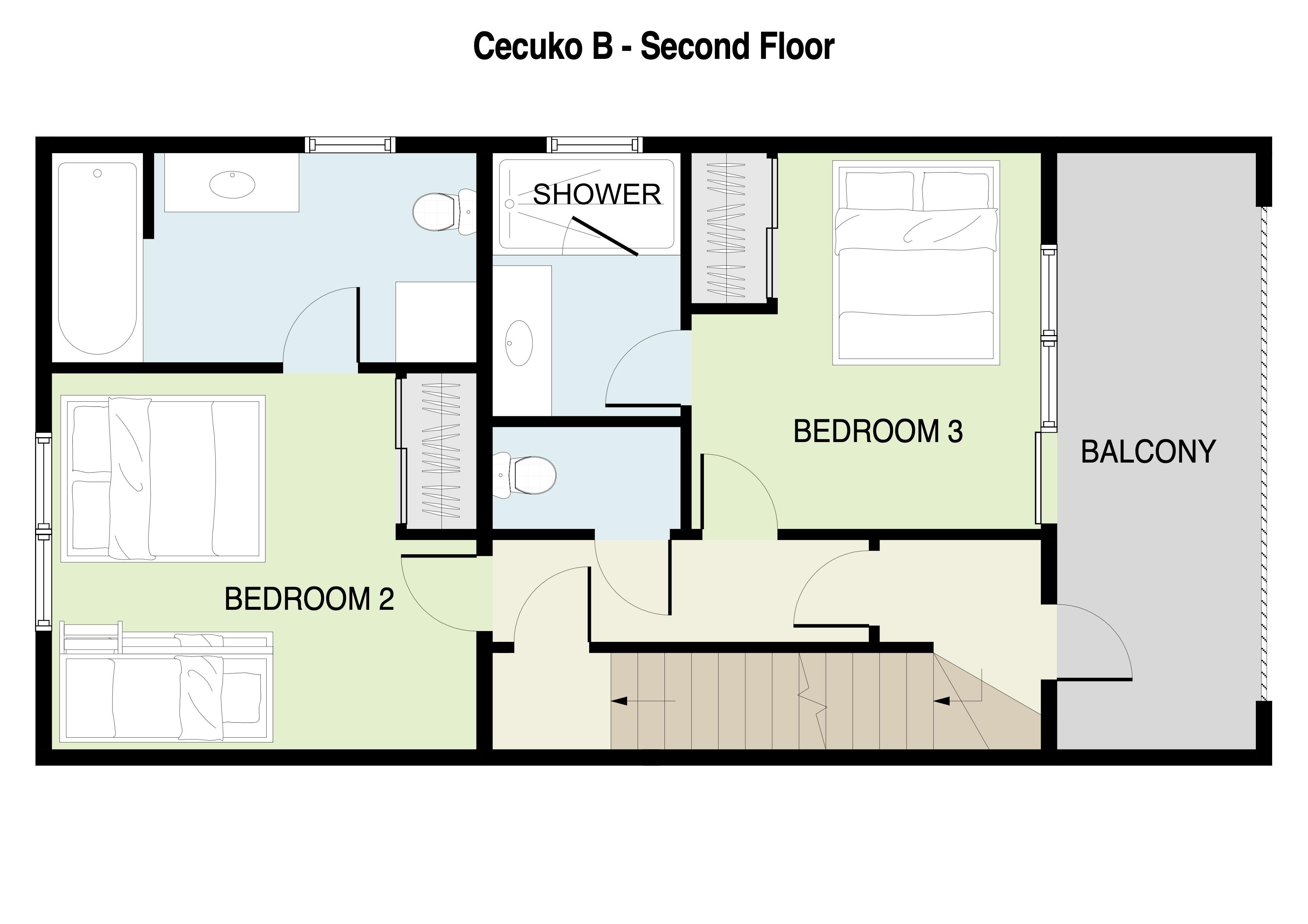 Cecuko B 2nd Floor Plans