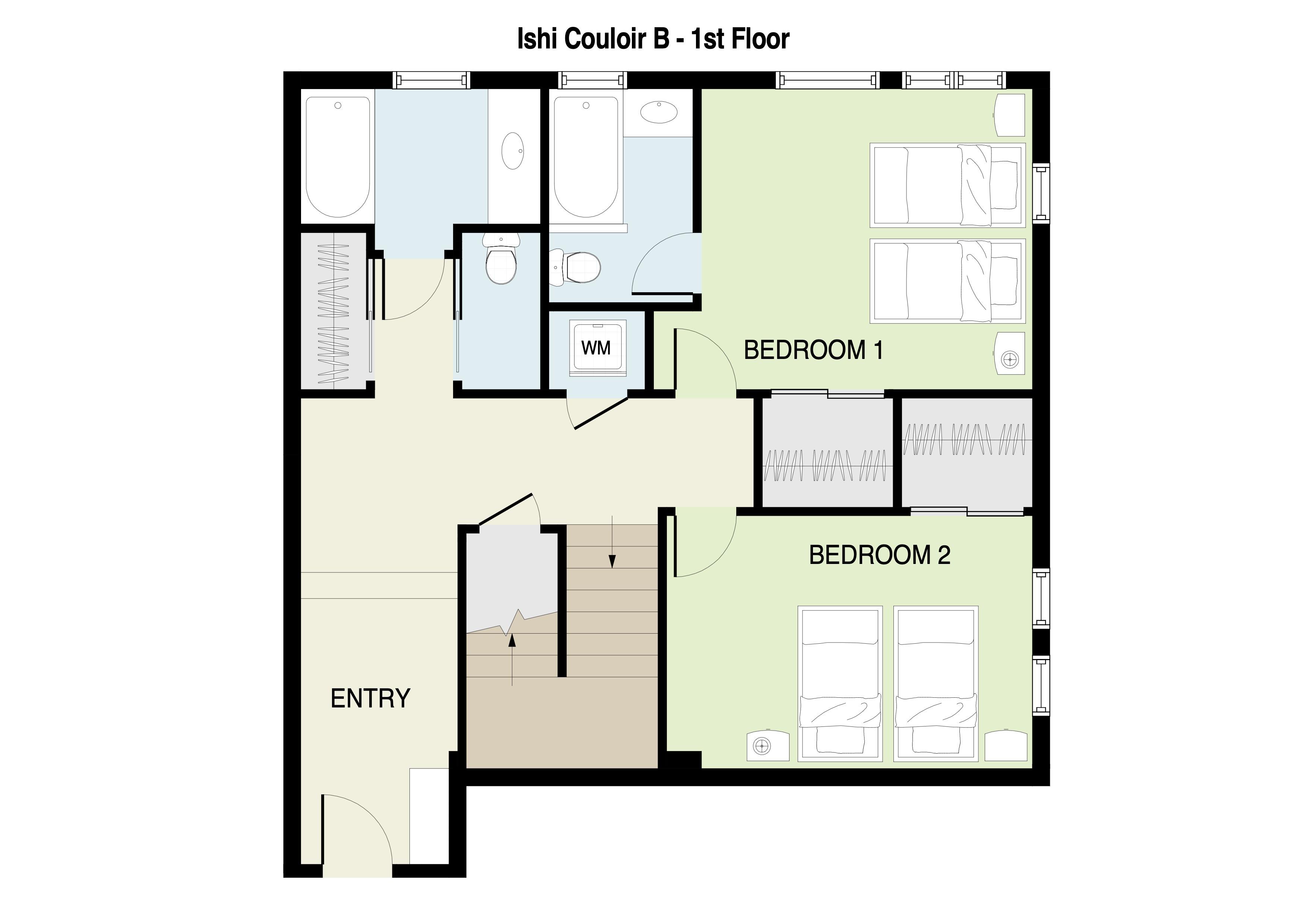 Ishi Couloir B First Floor Plan