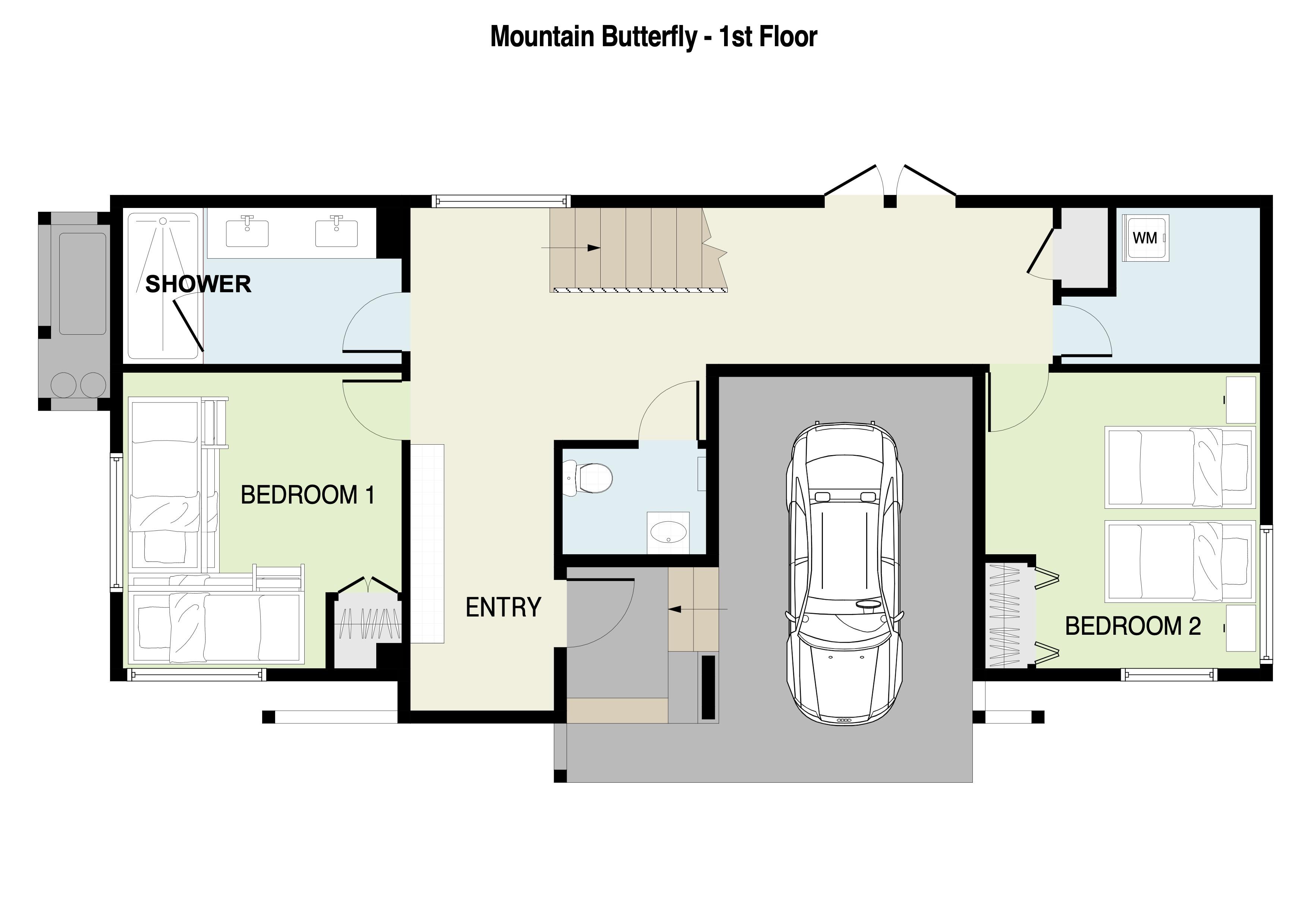 Mountain Butterfly First Floor Plan