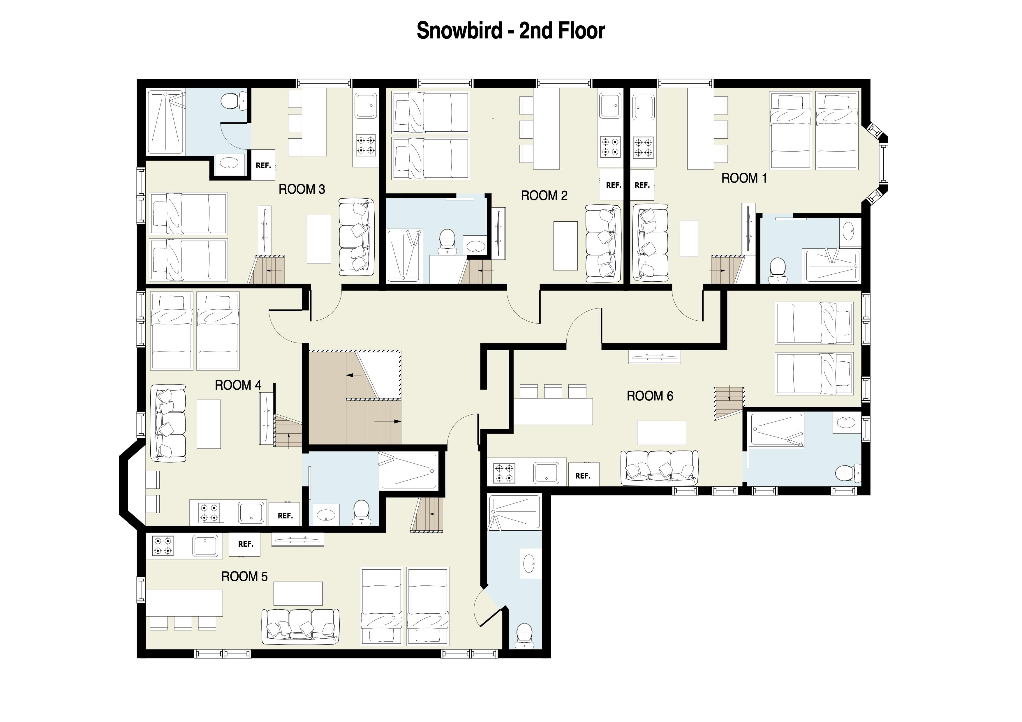 Snowbird 2nd Floor Plan