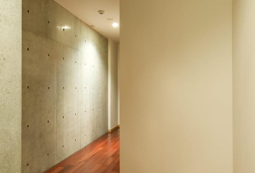 Hallway with hardwood floor
