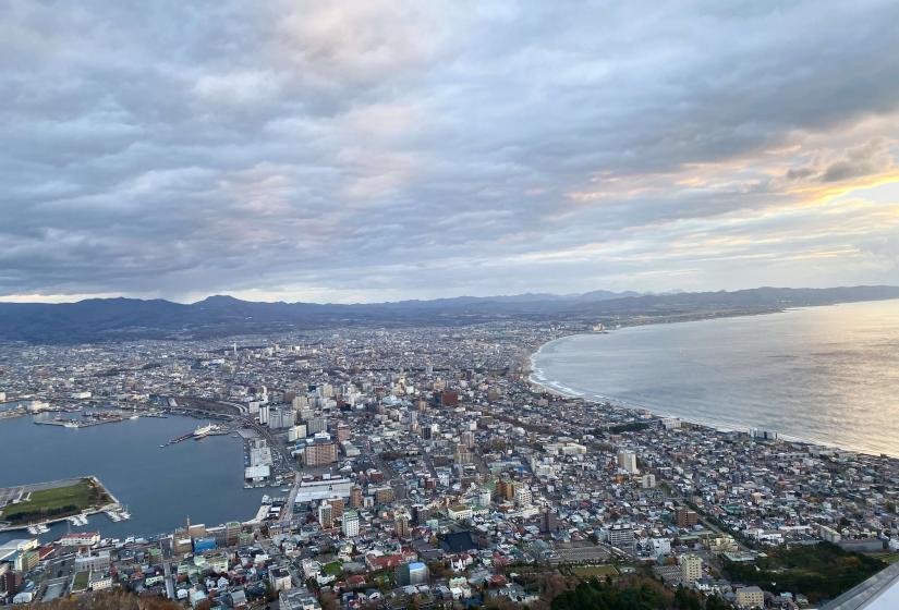 The day time view of Hakodate City from Mount Hakodate 